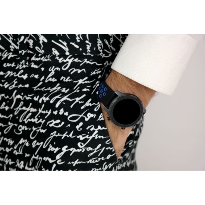 GIOVANNI PERA Spodnie męskie czarno-białe chinosy, pismo napisy | Sklep GriShop.eu | Spodnie