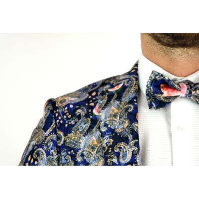GIOVANNI PERA elegancka mucha muszka kolorowa róże | Sklep GriShop.eu | Galanteria i dodatki