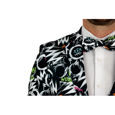 GIOVANNI PERA elegancka mucha muszka czarno-biała my world oko | Sklep GriShop.eu | Galanteria i dodatki