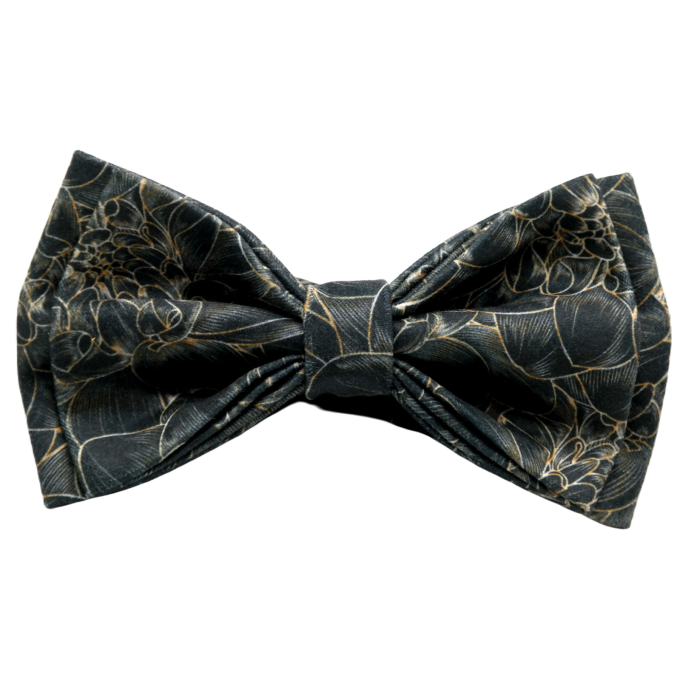 GIOVANNI PERA elegancka mucha muszka MUGP56 czarna grafit kwiaty | Sklep GriShop.eu | Galanteria i dodatki