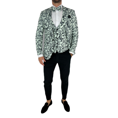 GIOVANNI PERA Garnitur męski w dolary, pieniądze banknoty na imprezę, na co dzień G605 | Sklep GriShop.eu | Garnitury