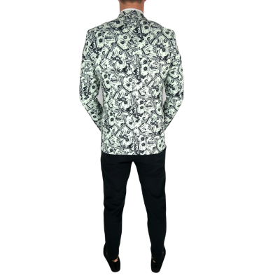 GIOVANNI PERA Garnitur męski w dolary, pieniądze banknoty na imprezę, na co dzień G605 | Sklep GriShop.eu | Garnitury