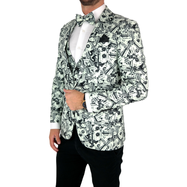 GIOVANNI PERA Garnitur męski w dolary, pieniądze banknoty na imprezę, na co dzień G605 | Sklep GriShop.eu | Garnitury 2