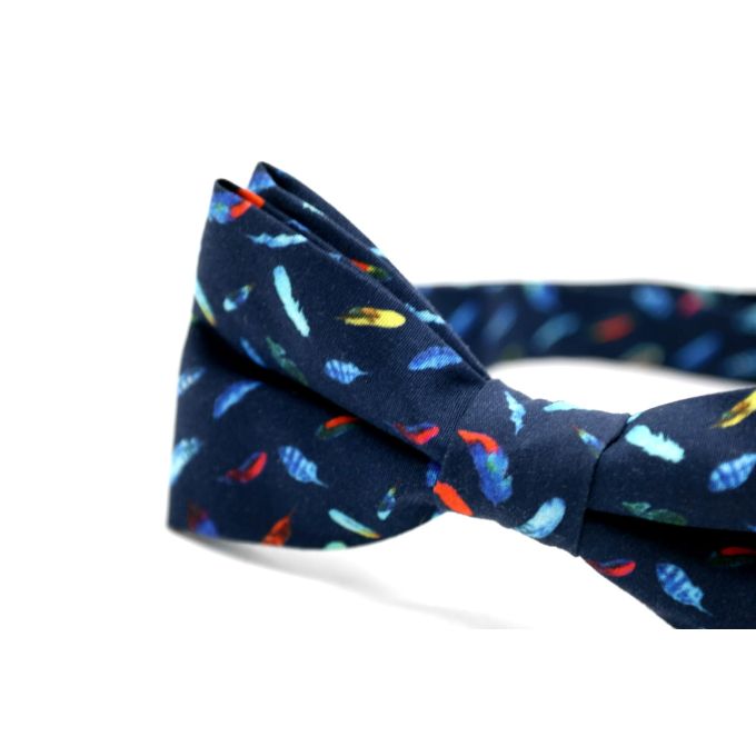 GIOVANNI PERA elegancka mucha muszka kolorowa, pióra granatowa | Sklep GriShop.eu | Galanteria i dodatki