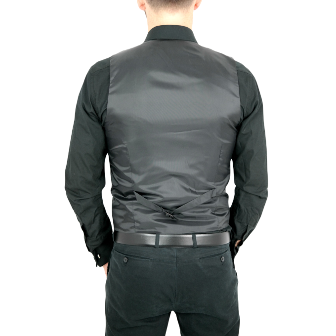 GIOVANNI PERA bezrękawnik, kamizelka męska ekskluzywna casual czarno zielona GG03 | Sklep GriShop.eu | Kamizelki