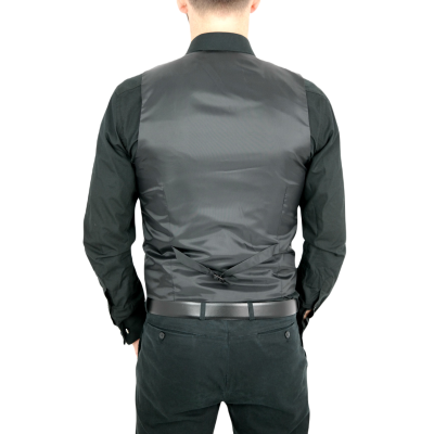 GIOVANNI PERA bezrękawnik, kamizelka męska ekskluzywna casual czarno zielona GG03 | Sklep GriShop.eu | Kamizelki