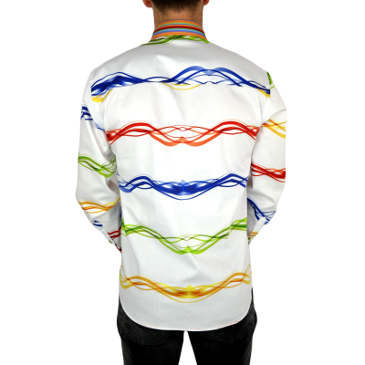 DANIEL BESSI Koszula męska fb731 biała kolorowa | Sklep GriShop.eu | Koszule