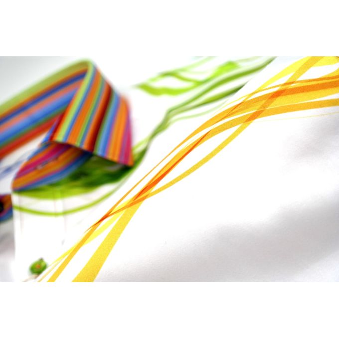 DANIEL BESSI Koszula męska fb731 biała kolorowa | Sklep GriShop.eu | Koszule