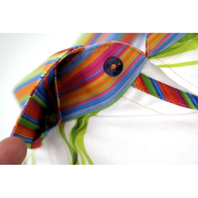 DANIEL BESSI Koszula męska fb731 biała kolorowa | Sklep GriShop.eu | Koszule