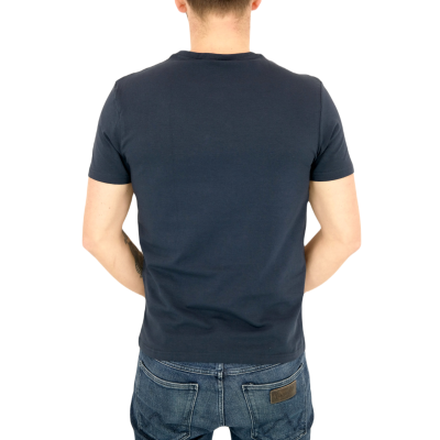 PHILIPP PLEIN T-shirt męski w serek, granatowy | Sklep GriShop.eu | Koszulki