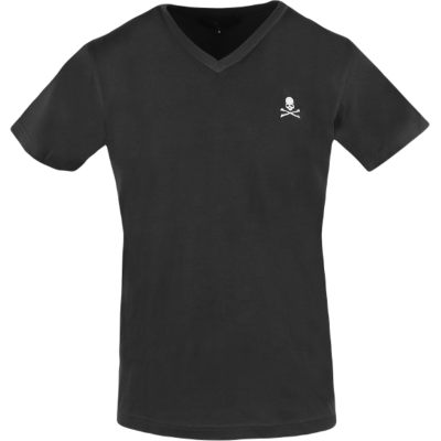 PHILIPP PLEIN T-shirt męski w serek, czarny | Sklep GriShop.eu | Koszulki
