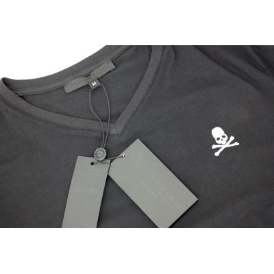 PHILIPP PLEIN T-shirt męski w serek, czarny | Sklep GriShop.eu | Koszulki
