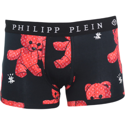 PHILIPP PLEIN Bokserki męskie dopasowane, czarne UUPB21 Teddy | Sklep GriShop.eu | Galanteria i dodatki