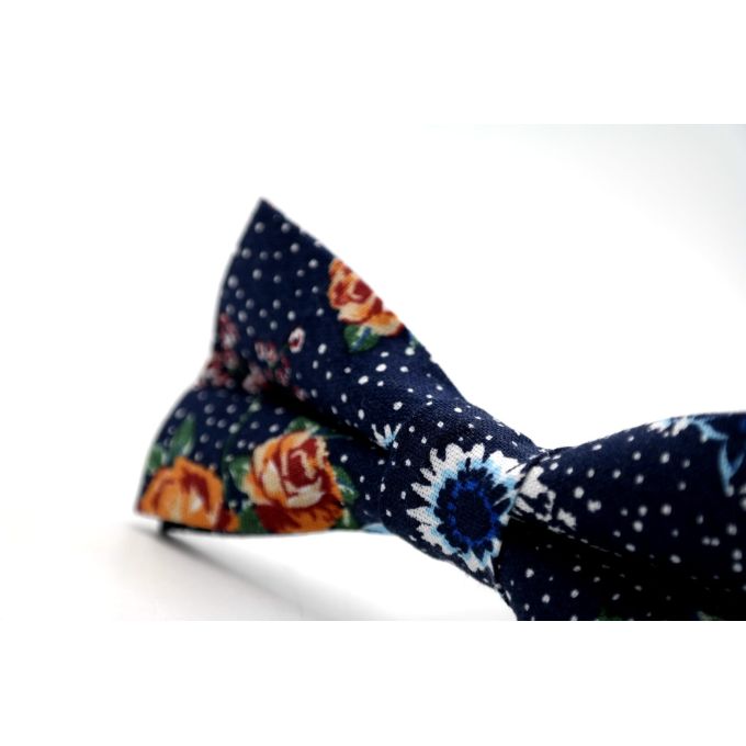 GIOVANNI PERA elegancka mucha muszka kolorowa kwiaty granatowa | Sklep GriShop.eu | Galanteria i dodatki