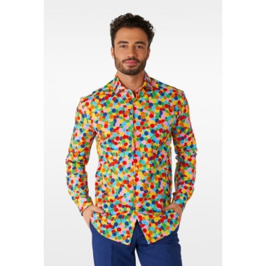 OPPOSUITS Koszula męska kolorowa, konfetti, imprezowa, sceniczna