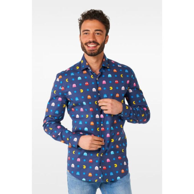 OPPOSUITS Koszula męska PAC-MAN kolorowa, granatowa | Sklep GriShop.eu | Koszule