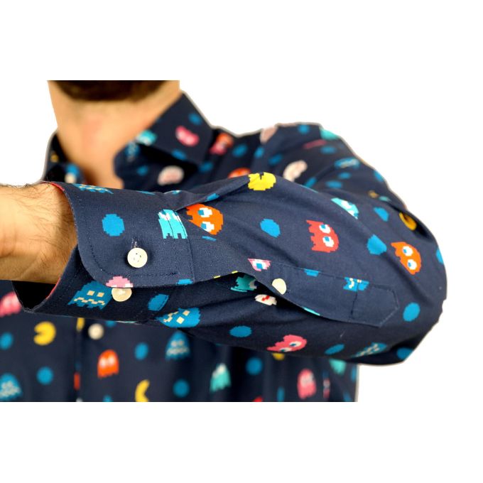 OPPOSUITS Koszula męska PAC-MAN kolorowa, granatowa | Sklep GriShop.eu | Koszule
