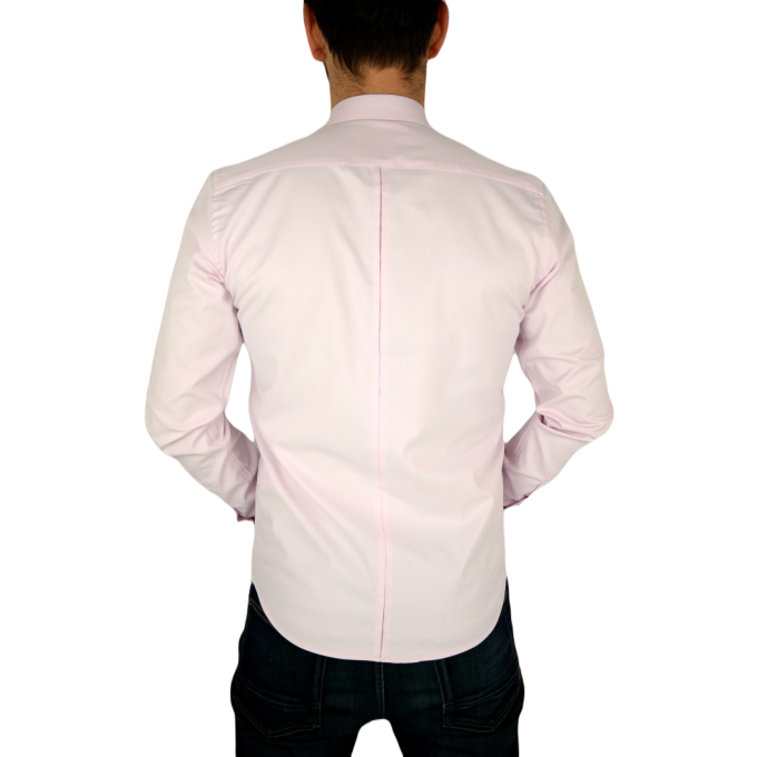 DANIEL BESSI Koszula męska fb017L jasny róż, lycra | Sklep GriShop.eu | Koszule