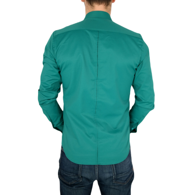 DANIEL BESSI Koszula męska fb023 zielona, lycra | Sklep GriShop.eu | Koszule
