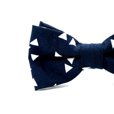 GIOVANNI PERA elegancka mucha muszka MGP20 granatowa w trójkąty | Sklep GriShop.eu | Muszki