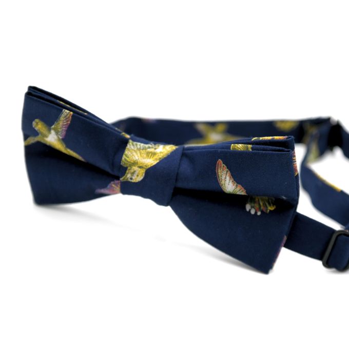 GIOVANNI PERA elegancka mucha muszka granatowa w ptaki | Sklep GriShop.eu | Muszki