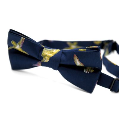 GIOVANNI PERA elegancka mucha muszka granatowa w ptaki | Sklep GriShop.eu | Muszki