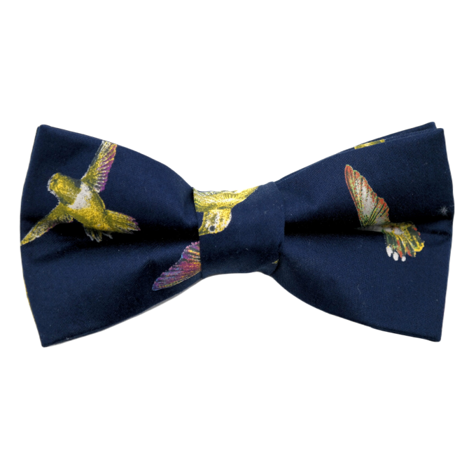 GIOVANNI PERA elegancka mucha muszka MGP22 granatowa w ptaki | Sklep GriShop.eu | Muszki