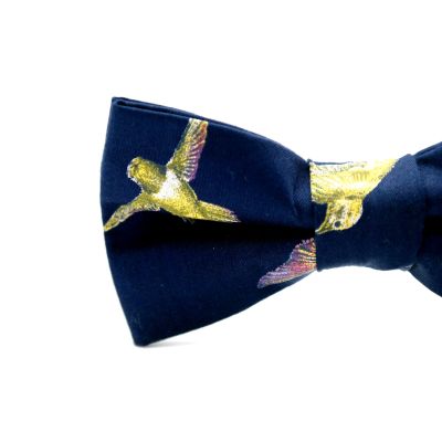 GIOVANNI PERA elegancka mucha muszka granatowa w ptaki | Sklep GriShop.eu | Muszki