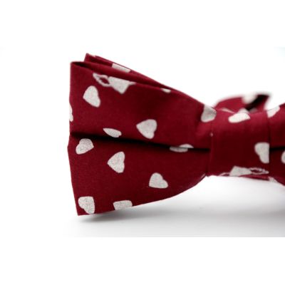 GIOVANNI PERA elegancka mucha muszka MGP23 czerwona w serduszka | Sklep GriShop.eu | Muszki
