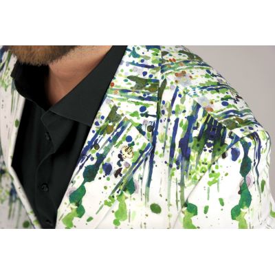 MARCO MILANO Marynarka męska M07 kolorowa farba zielona niebieska, biała | Sklep GriShop.eu | Marynarki