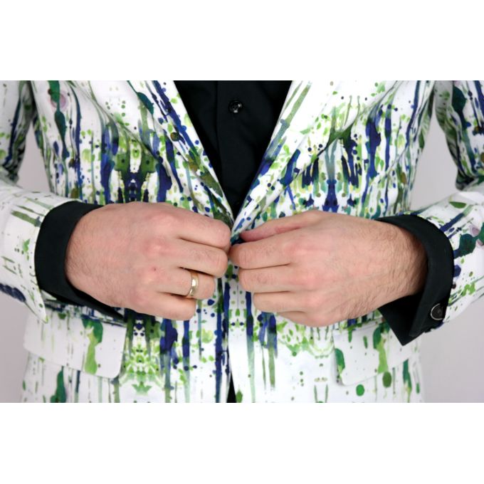 MARCO MILANO Marynarka męska M07 kolorowa farba zielona niebieska, biała | Sklep GriShop.eu | Marynarki