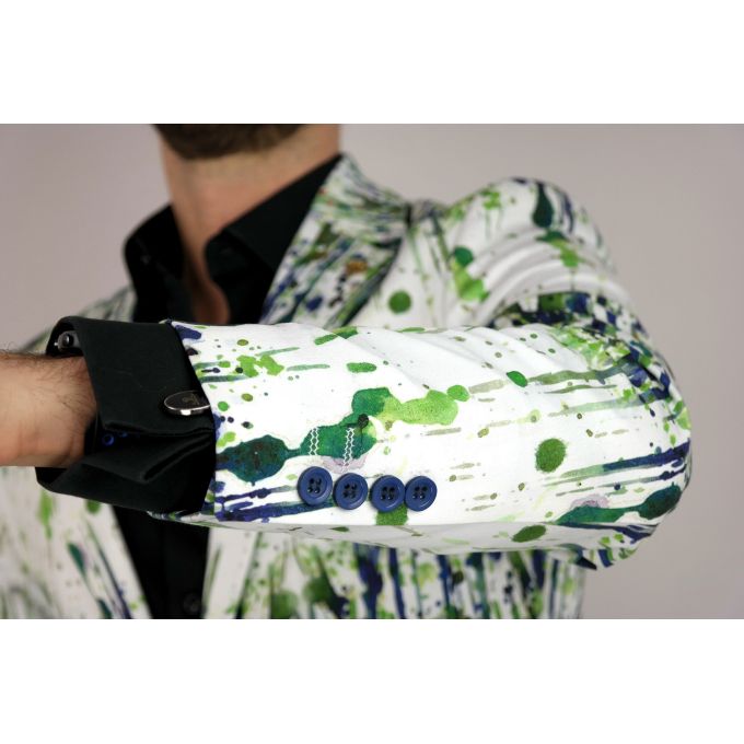 MARCO MILANO Marynarka męska M07 kolorowa farba zielona niebieska, biała | Sklep GriShop.eu | Marynarki