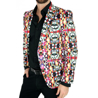 MARCO MILANO Marynarka męska M01 kolorowa, wesoła kostka | Sklep GriShop.eu | Marynarki