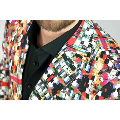 MARCO MILANO Marynarka męska M01 kolorowa, wesoła kostka | Sklep GriShop.eu | Marynarki