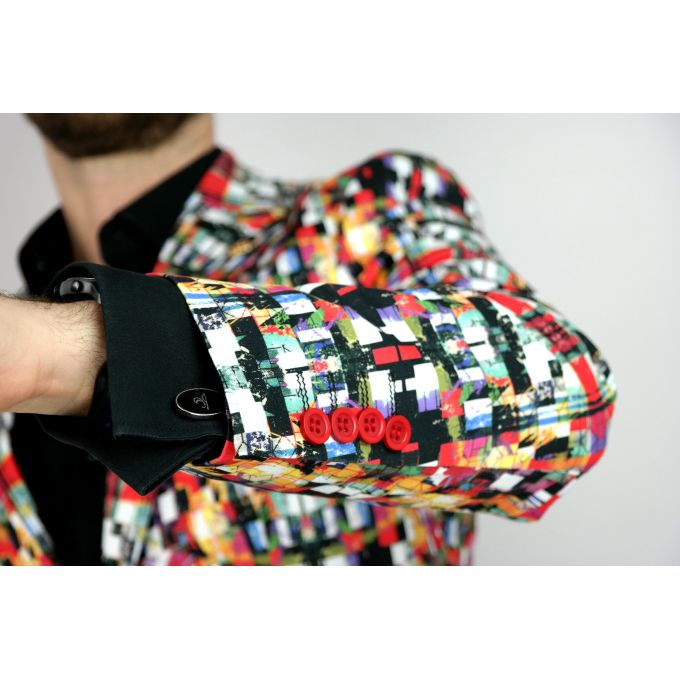 MARCO MILANO Marynarka męska M01 kolorowa, wesoła kostka | Sklep GriShop.eu | Marynarki