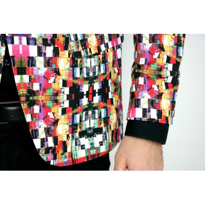 MARCO MILANO Marynarka męska M01 kolorowa, wesoła kostka | Sklep GriShop.eu | Marynarki