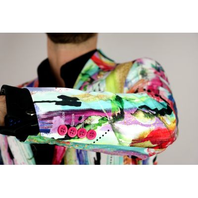 MARCO MILANO Marynarka męska M13 kolorowa w pasy, kwiatki wesoła | Sklep GriShop.eu | Marynarki