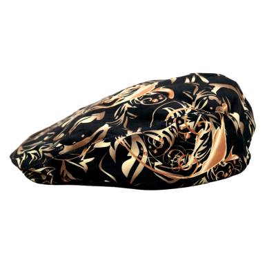 GIOVANNI PERA Kaszkiet męski czapka KGP16 czarny złoty glamour | Sklep GriShop.eu | Galanteria i dodatki