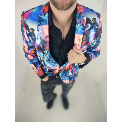 GIOVANNI PERA Marynarka męska D807 imprezowa, casual, kolorowa, zdjęcia, muzyczna | Sklep GriShop.eu | Strona główna