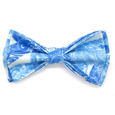 GIOVANNI PERA elegancka mucha muszka niebieska, paisley D808 | Sklep GriShop.eu | Muszki