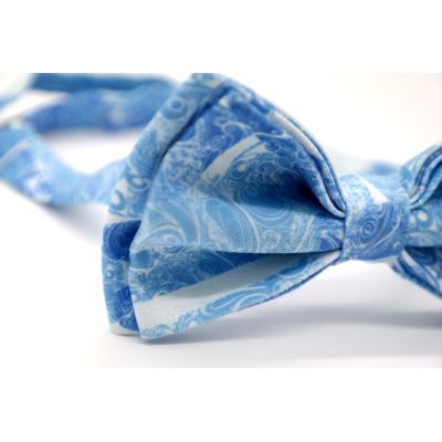 GIOVANNI PERA elegancka mucha muszka niebieska, paisley D808 | Sklep GriShop.eu | Muszki