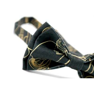 GIOVANNI PERA elegancka mucha muszka grafitowa, gitary D802 | Sklep GriShop.eu | Muszki