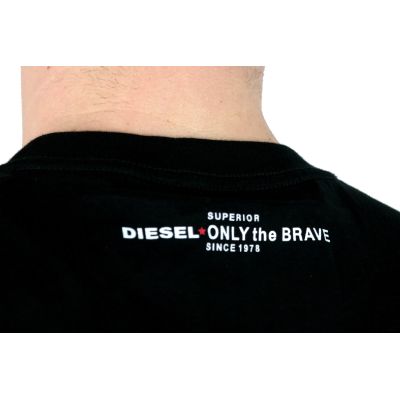 DIESEL T-shirt męski TDSL38 czarny z nadrukiem | Sklep GriShop.eu | Strona główna