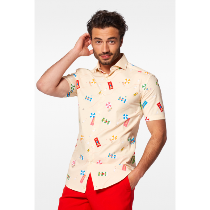 OPPOSUITS Koszula męska krótki rękaw, kolorowa plaża wakacje BEACH LIFE | Sklep GriShop.eu | Koszule