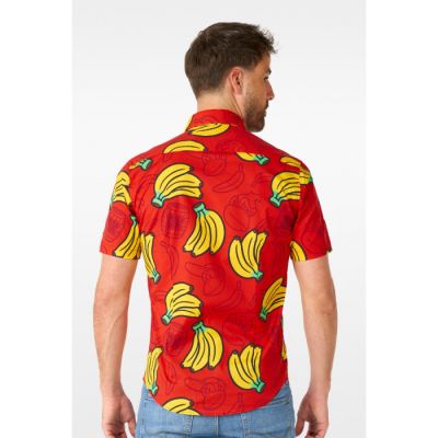 OPPOSUITS Koszula męska krótki rękaw, czerwona DONKEY KONG w banany | Sklep GriShop.eu | Koszule