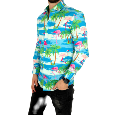 OPPOSUITS Koszula męska kolorowa w FLAMINGI, palmy | Sklep GriShop.eu | Koszule