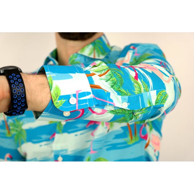 OPPOSUITS Koszula męska kolorowa w FLAMINGI, palmy | Sklep GriShop.eu | Koszule