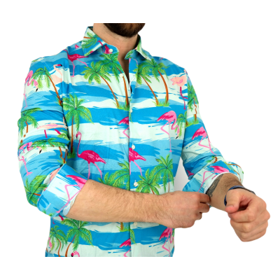 OPPOSUITS Koszula męska kolorowa w FLAMINGI, palmy | Sklep GriShop.eu | Koszule