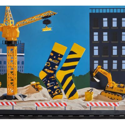 MANY MORNINGS skarpetki kolorowe koparki, Sock The Builder | Sklep GriShop.eu | Galanteria i dodatki
