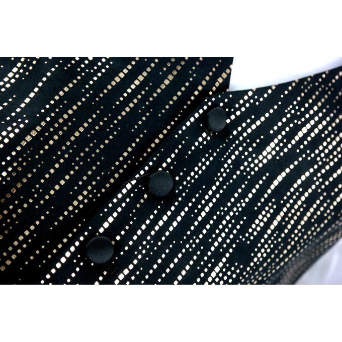 GIOVANNI PERA bezrękawnik, kamizelka męska czarna złota, kwadraciki ekskluzywna D42 imprezowa, sceniczna, połysk, blask | Sklep 